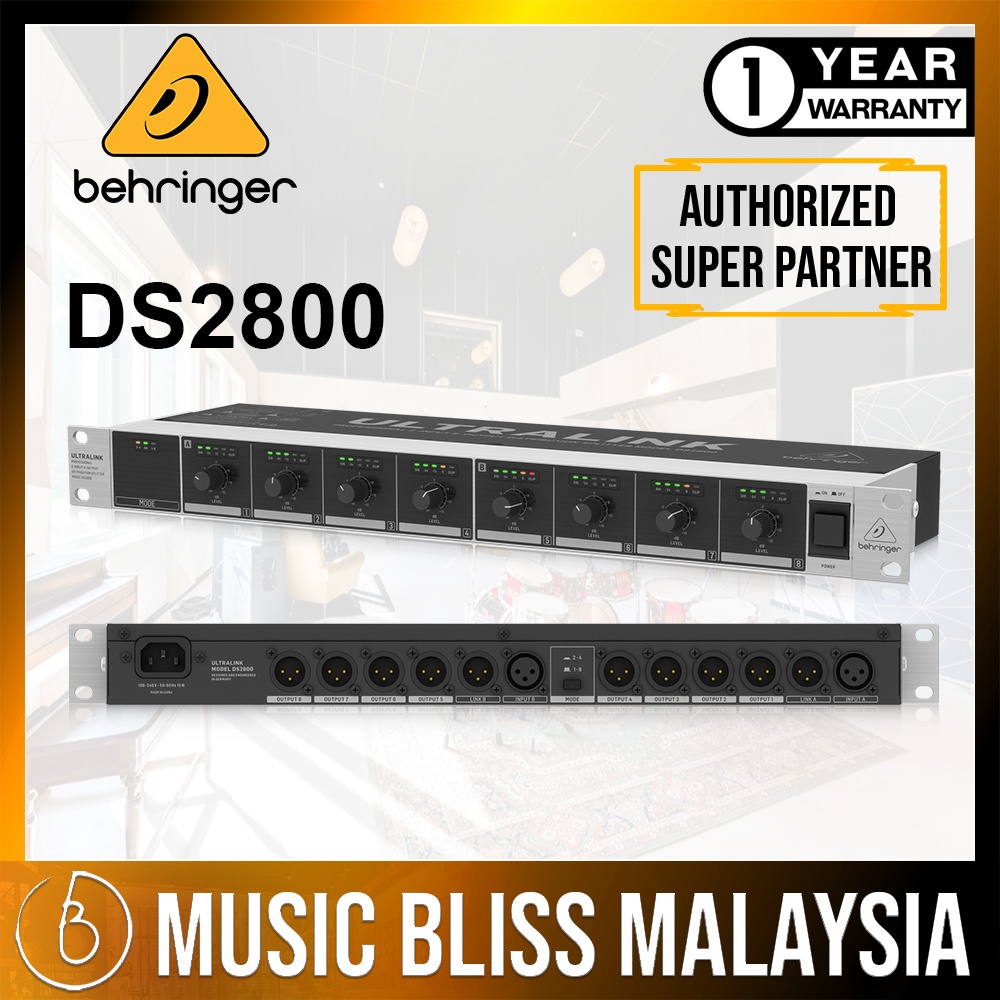 Behringer DS2800 2-Input 8-Output Distribution Splitter (DS-2800 / DS