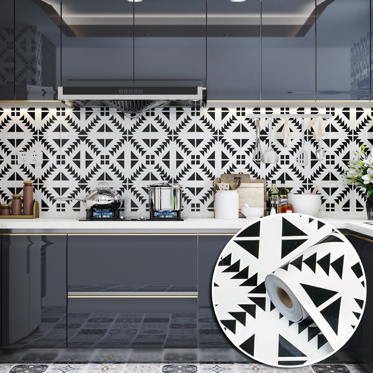 Kitchen Wallpaper Stickers High Temperature Antioil Waterproof Tile