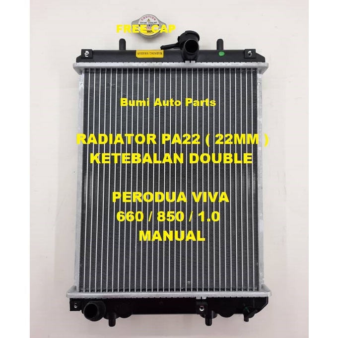 ( FREE CAP ) Radiator Perodua Viva 660 / 850 / 1.0 Manual Tangki Air