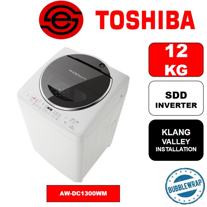 (KL & SELANGOR DELIVERY)Toshiba Washing Machine (12KG) SDD Inverter