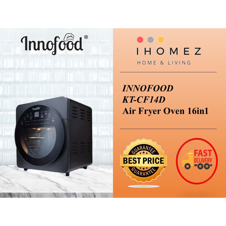 NEW! Innofood KTCF14D 14.0L CAPACITY Air Fryer Oven 16in1 With