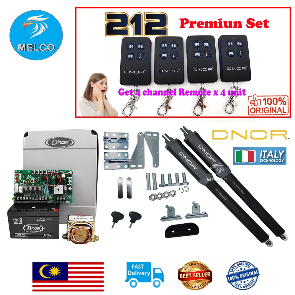 Dnor Autogate D'nor 212 Premium set 24VDC Heavy Duty Swing and Folding