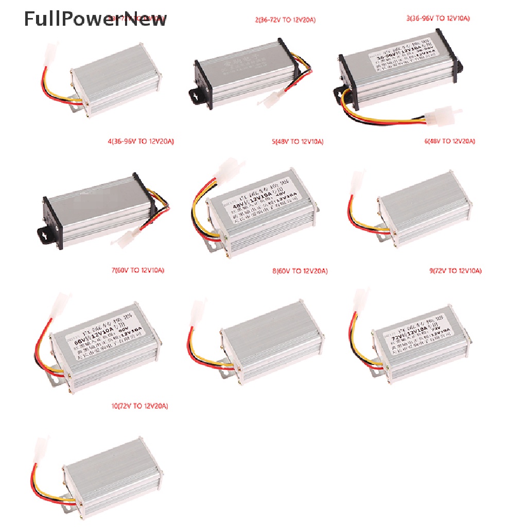 Full DC 36/48/60/72/96V to 12V 10/20A DC Converter Electric Vehicle Power Transformer Power
