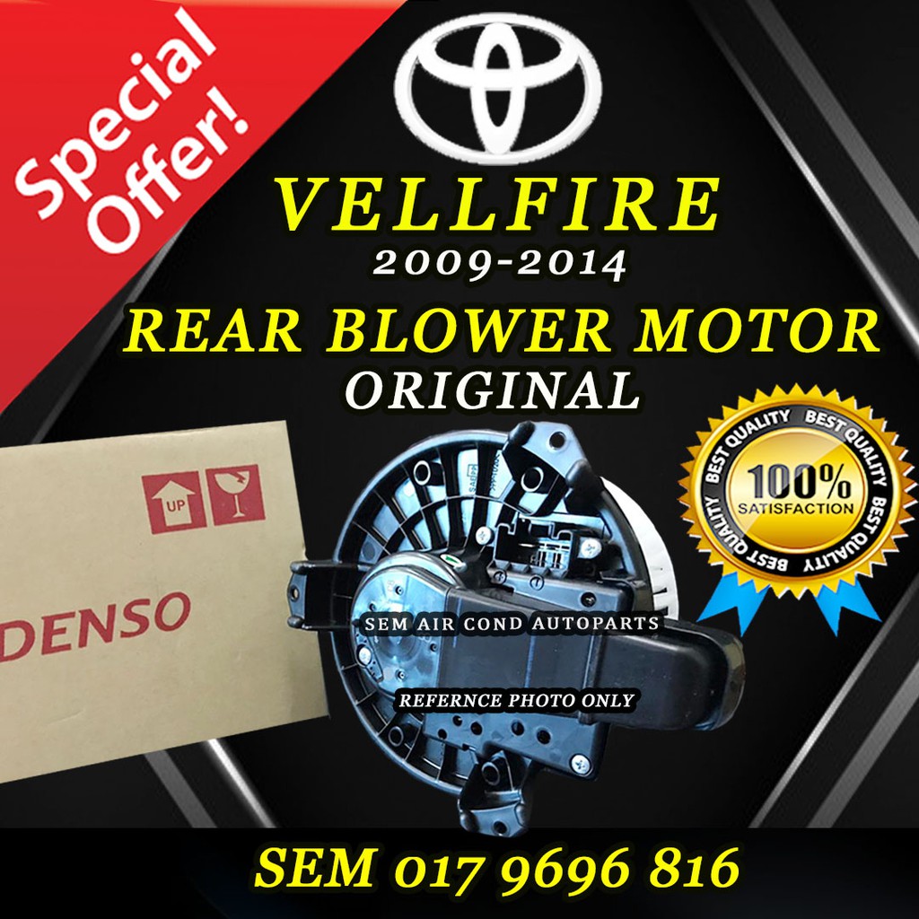 TOYOTA VELLFIRE ANH20 20092014 YEAR REAR ORIGINAL DENSO BLOWER MOTOR