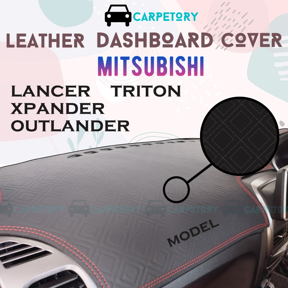 Mitsubishi Outlander Xpander Triton Lancer Leather Dashboard Cover