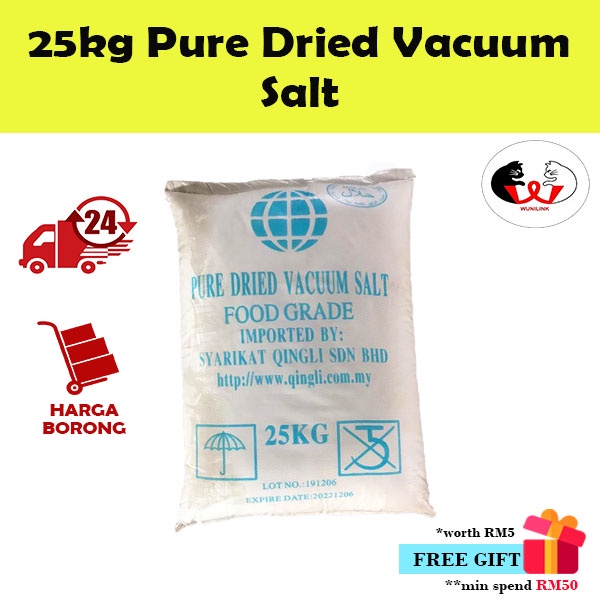 25kg Pure Dried Vacuum Salt Shopee Malaysia