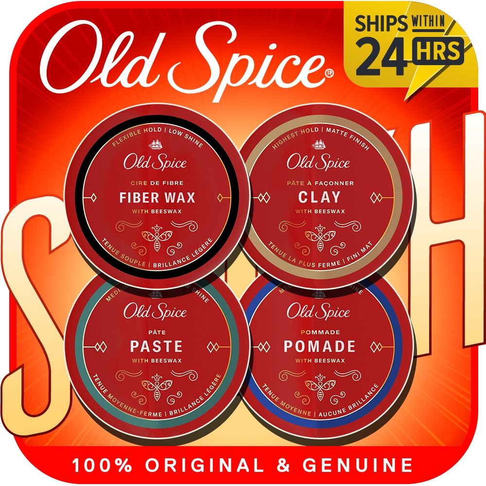 Old Spice Hair Styling for Men 62g Fiber Wax Paste Pomade Clay