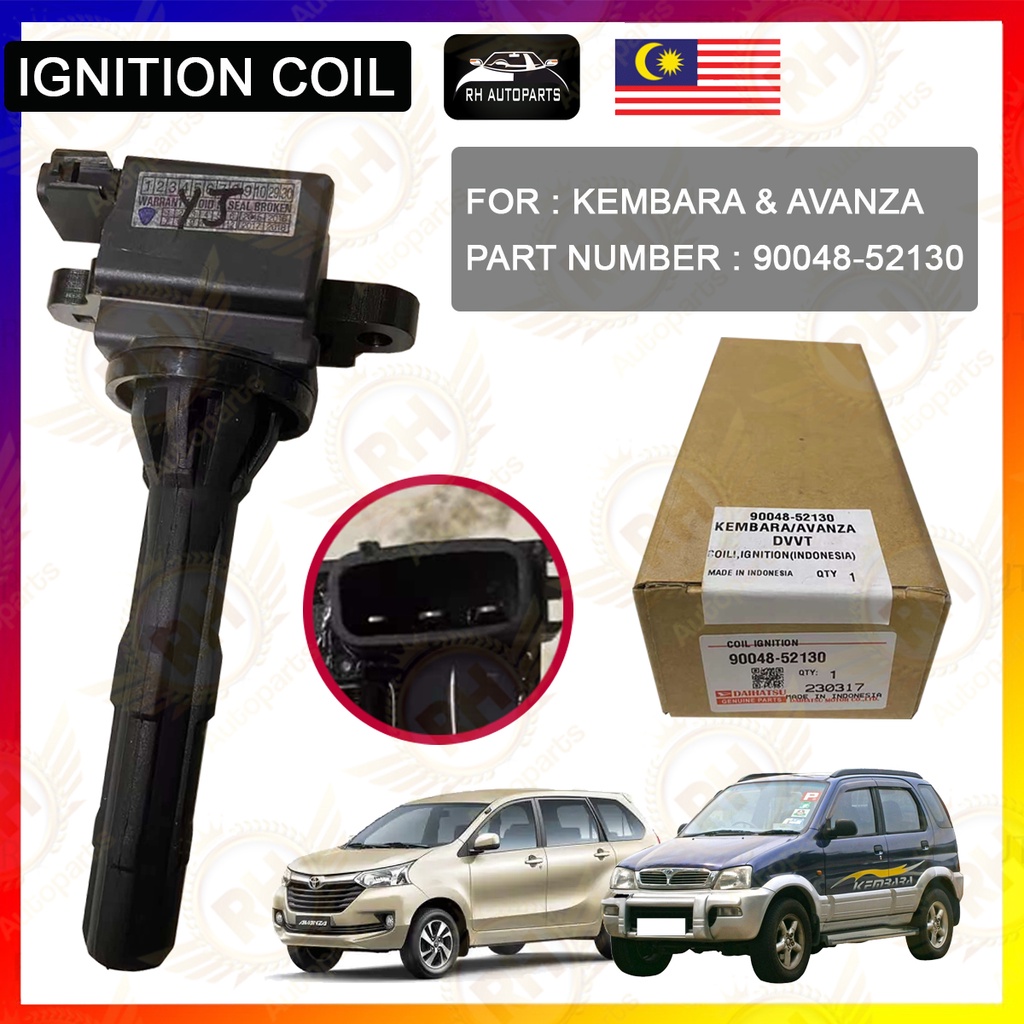 PERODUA KEMBARA DVVT TOYOTA AVANZA IGNITION COIL COIL PLUG 9004852130