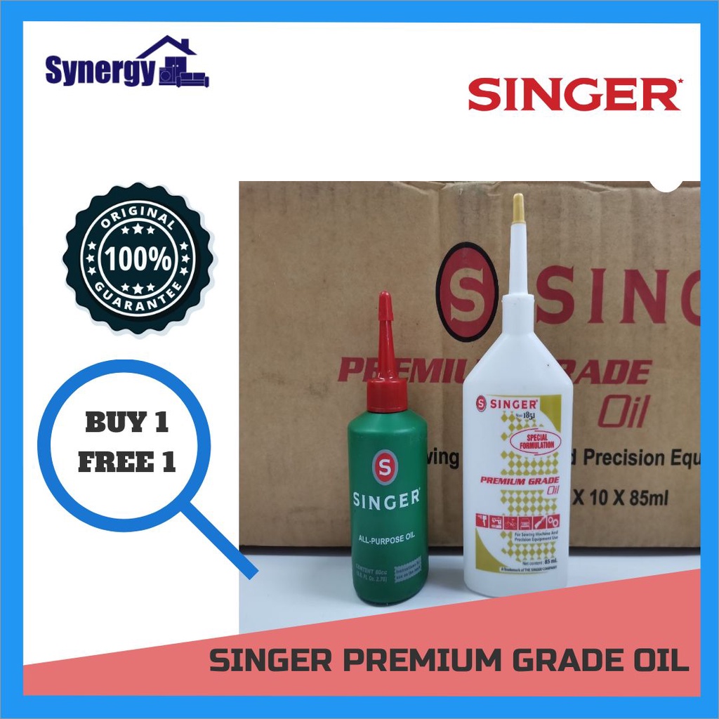 SINGER Premium Grade Oil SPECIAL FORMULATION (BUY 1 FREE 1) Shopee