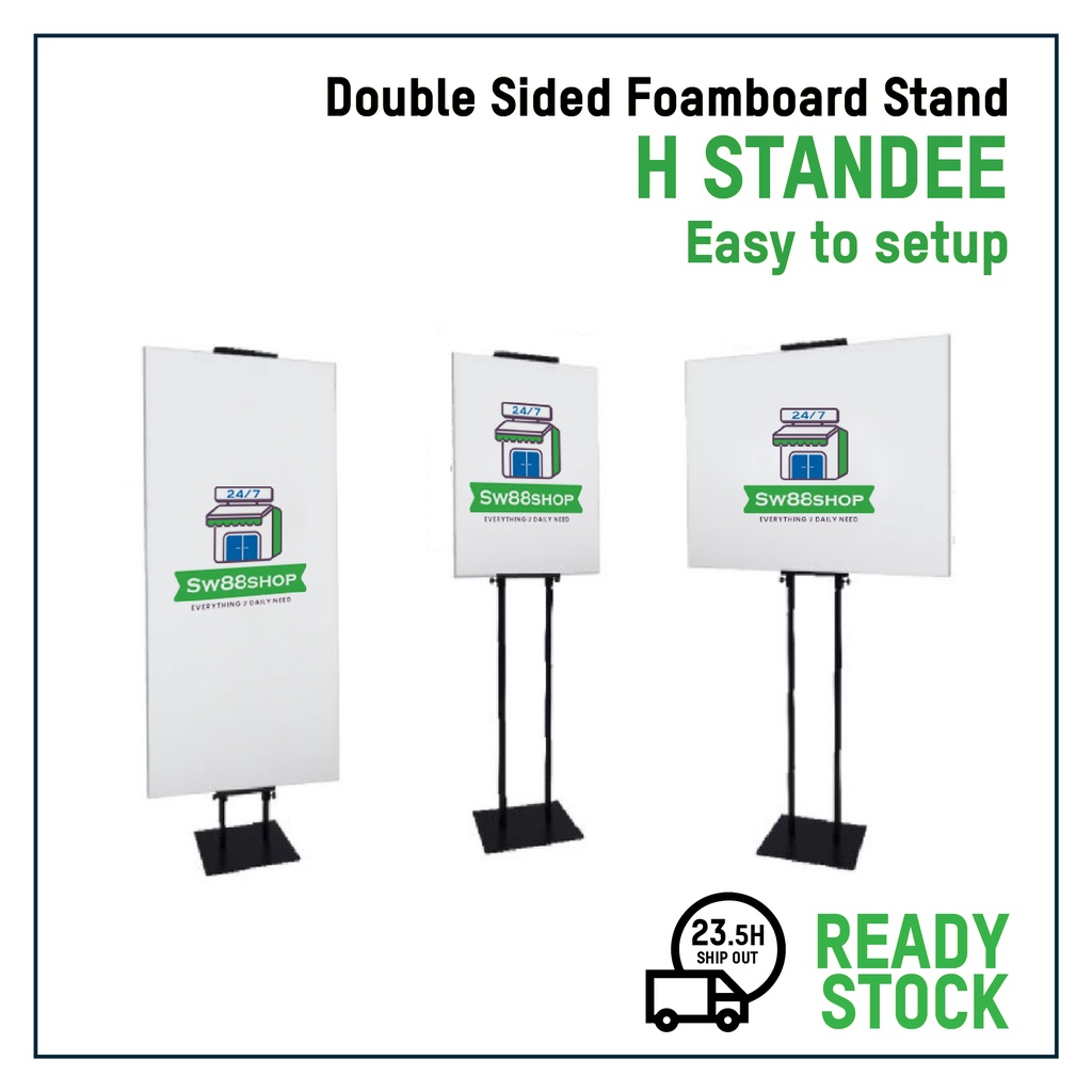 Adjustable Double Side KT Board Display Stand [HStand] Adjustable Height Metal Poster Stand