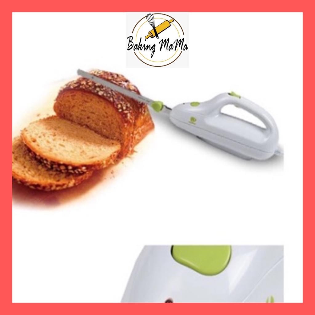 (READY STOCK IN KL)Stainless Steel Electric Bread Knife Electric Bread Cutter Household Baking
