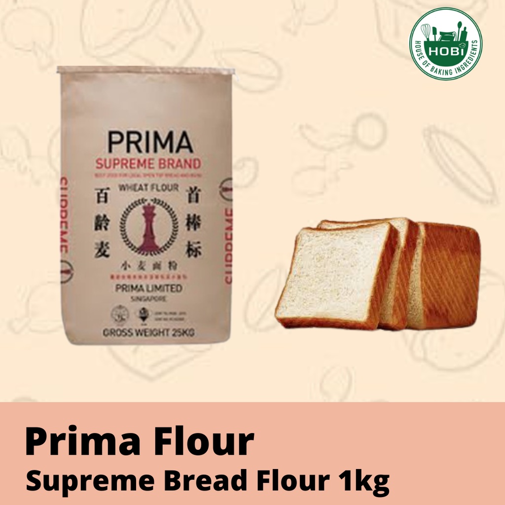 Prima Supreme Bread Flour (High Protein Flour) 500g / 1kg Shopee Malaysia