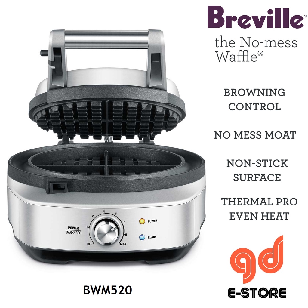 Breville the NoMess Waffle Maker Classic BWM520 Shopee Malaysia
