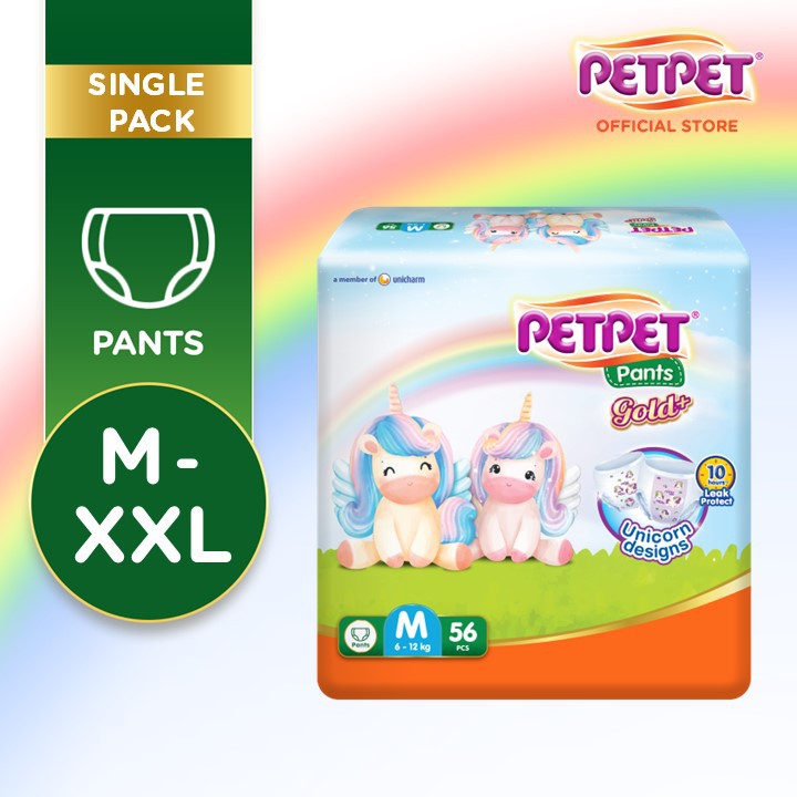 PETPET Pants Gold+ Super Jumbo Pack M56/L46/XL38/XXL32 (1 Pack