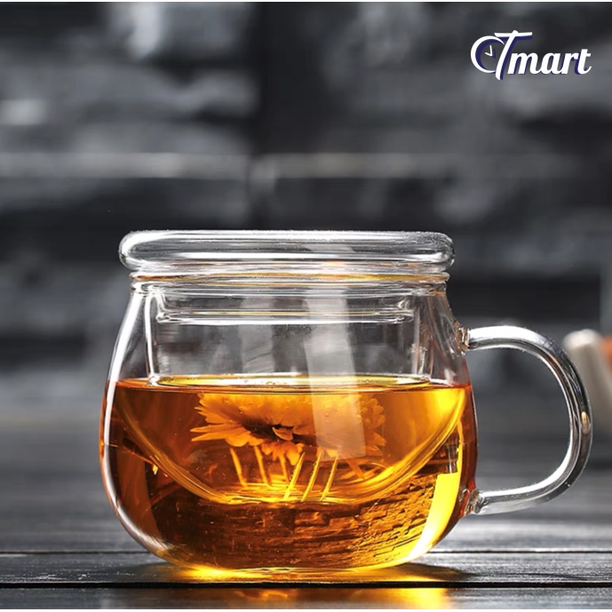 Tea Filter Glass Cup Coffee Cup Glass Mug Tea Filter Cup with Infuser