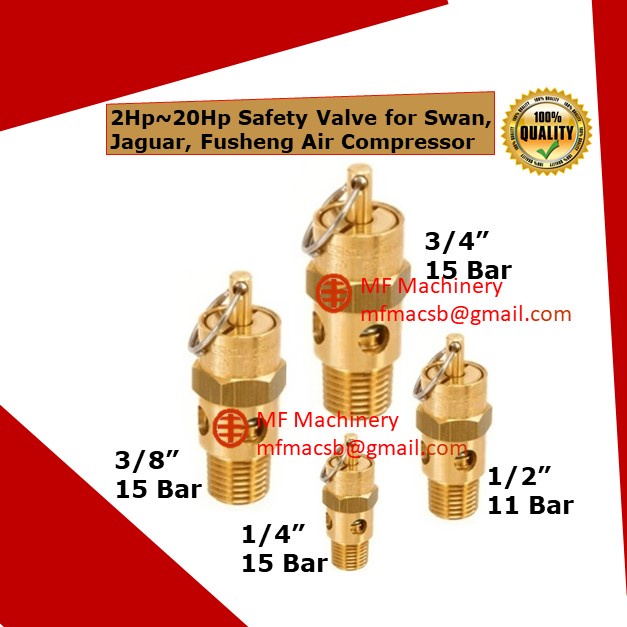 Mf 11BAR BRASS PRESSURE RELIEF VALVES SAFETY VALVE FOR SWAN JAGUAR