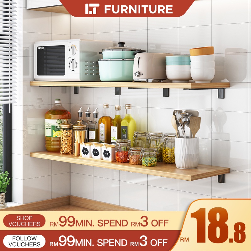 Wall shelf rack Floating shelf Wall mounted shelf Kitchen Rack Rak
