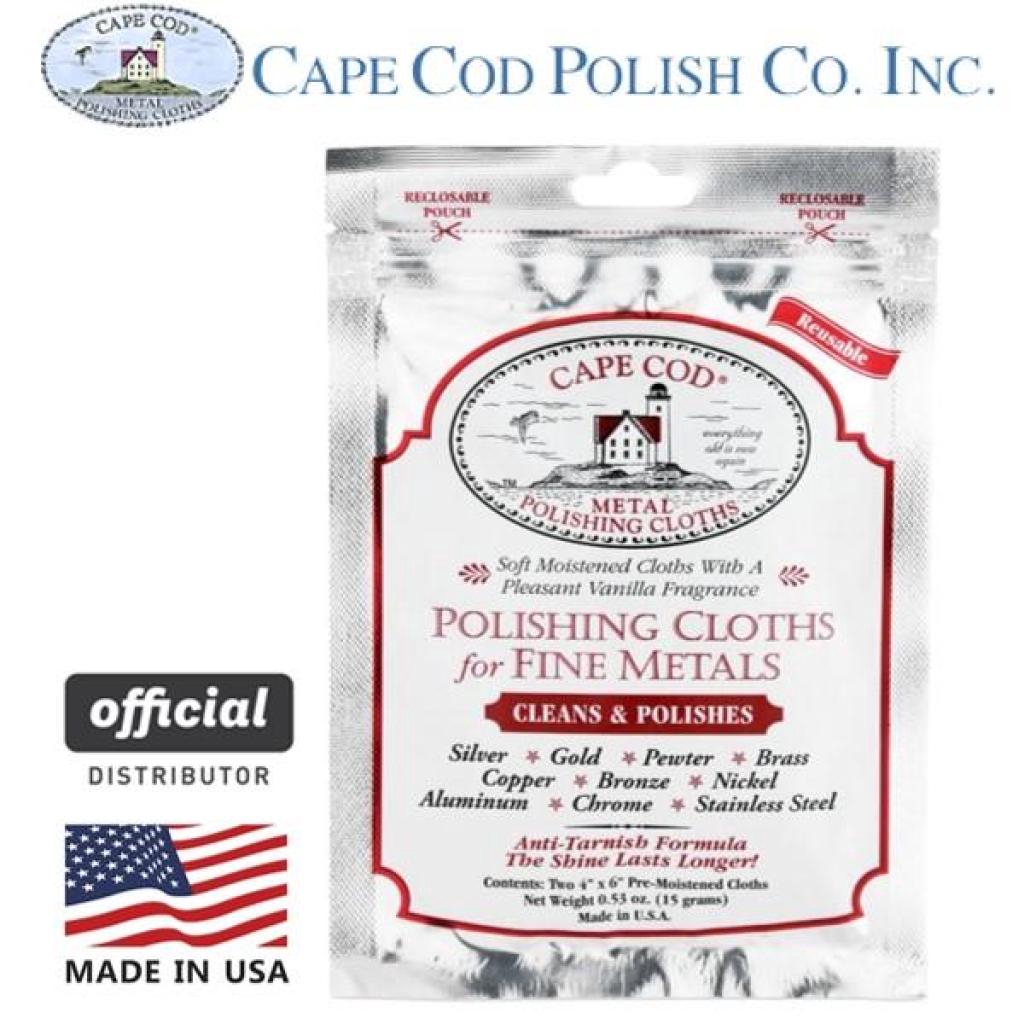 CAPE COD Metal and Jewelry Polishing Cloth (Foil Pouch) (Made in USA