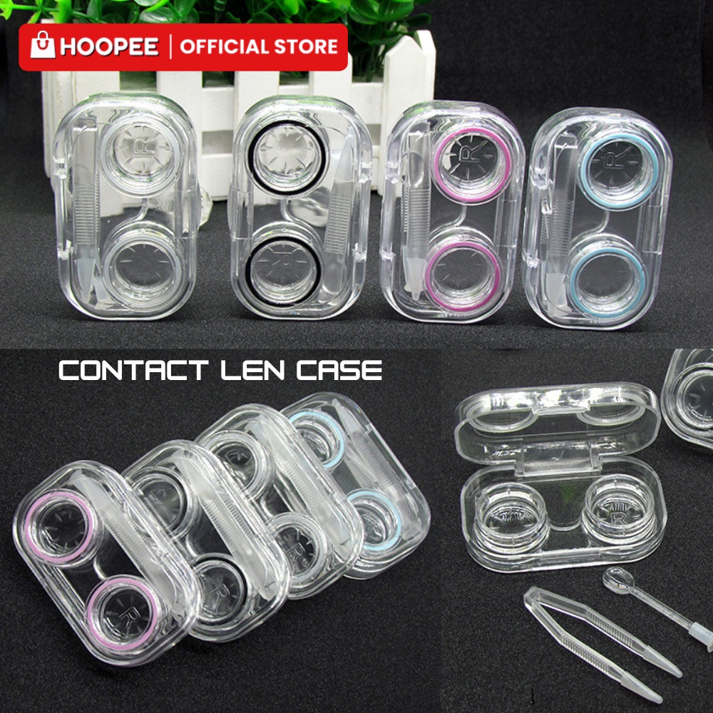 Portable Transparent Contact Lens Empty Box Case Women Suction Clear