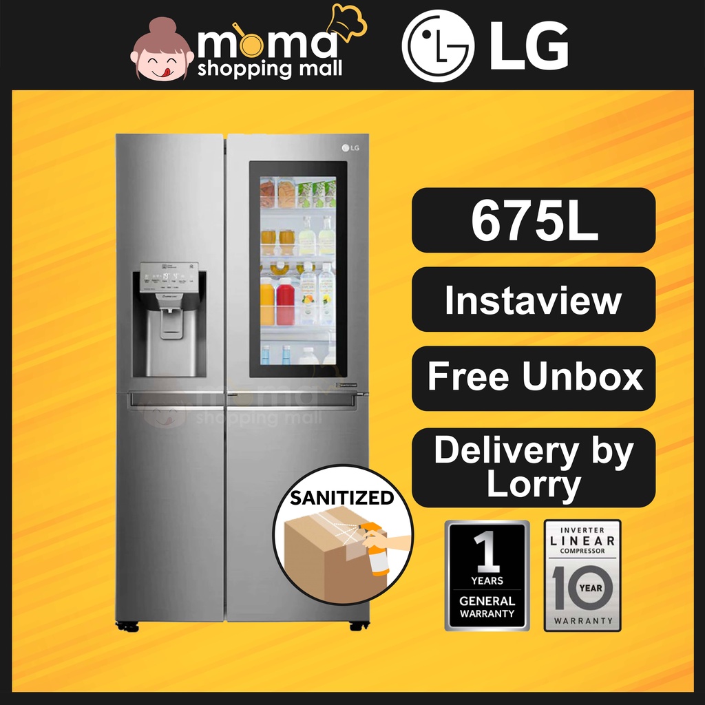 LG 675L Side By Side Instaview Door In Door Liner Inverter Automatic