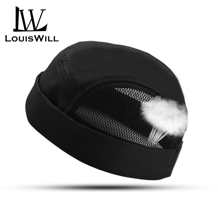 LouisWill Hats Men's Summer Mesh Cap Brimless Docker Cap Unisex Skull