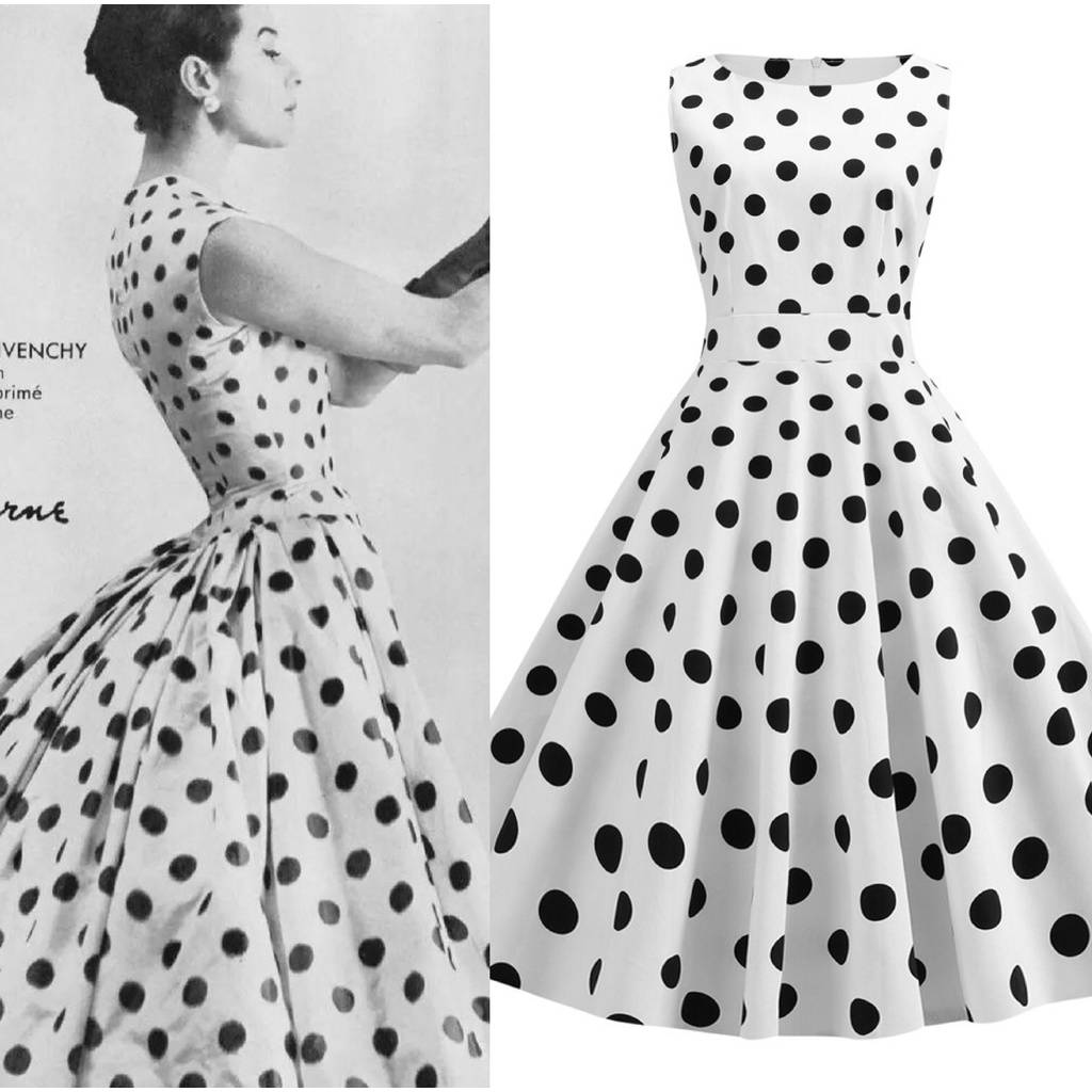 Classy Chic Party Retro Dresses Hepburn Large Size Sleeveless 1950s