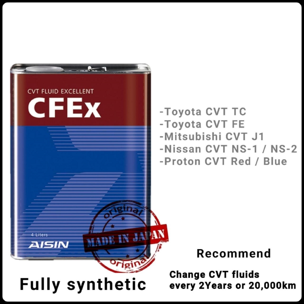 Aisin CVT Fluid Excellent CFEx - 4Liter Gear Oil / Transmission Fluid