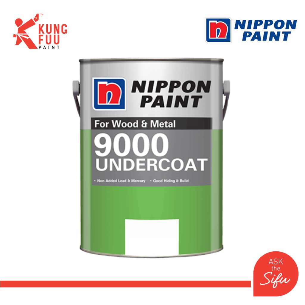 Nippon Paint 1 Litre / 5 Litre 9000 Undercoat For Wood and Metal