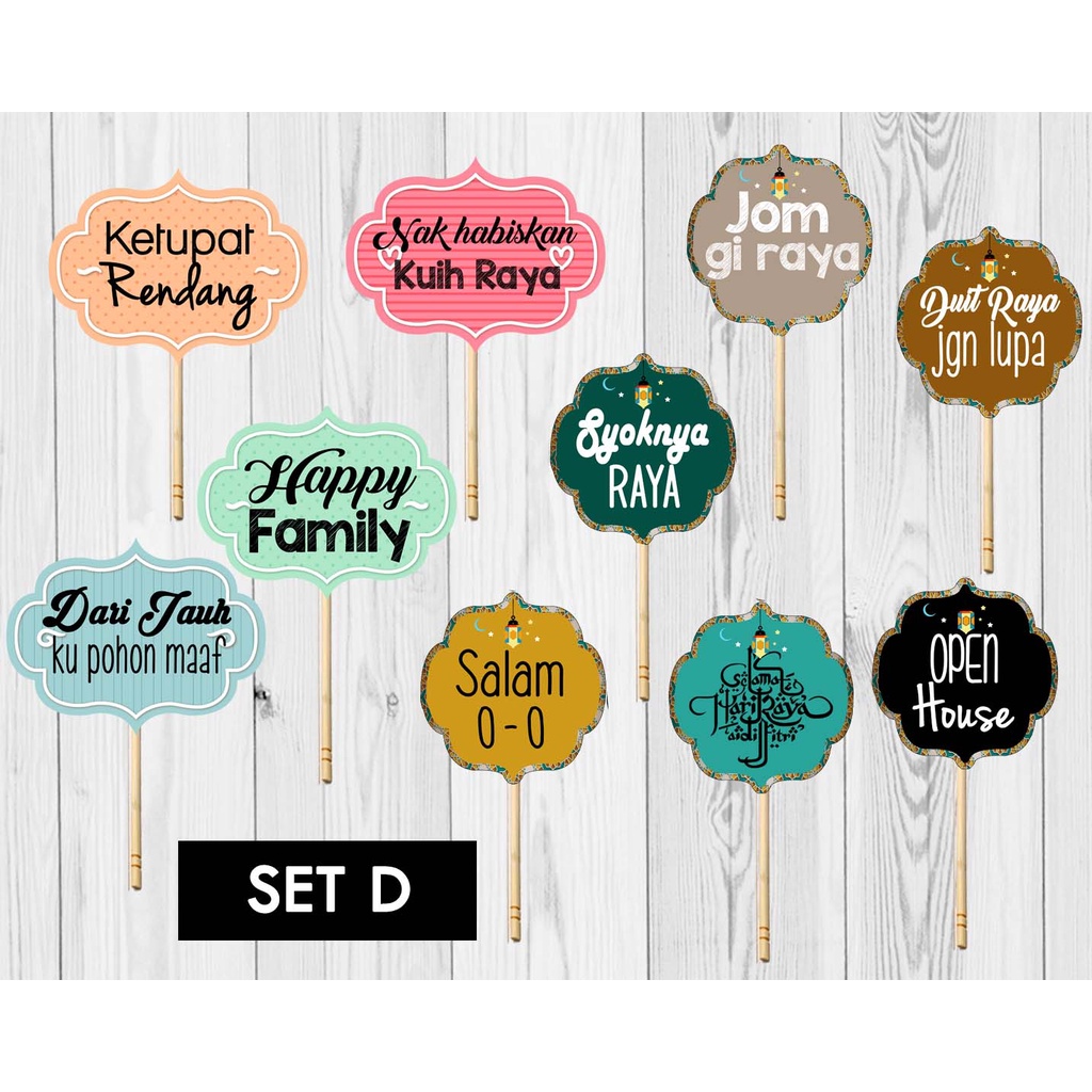 10 pcs photobooth props raya props props stick Shopee Malaysia