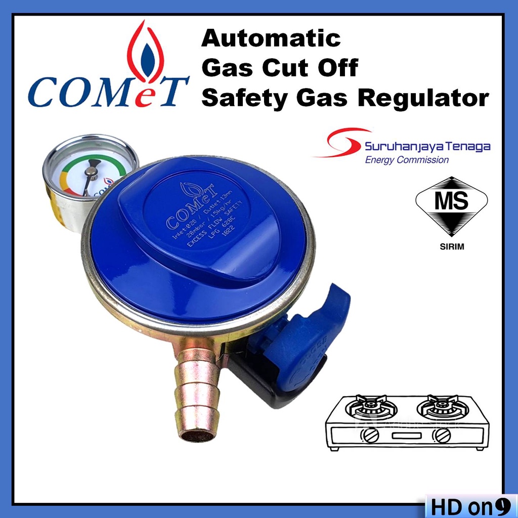 *ORIGINAL* COMET LPG IMPORTED DOMESTIC ANTILEAK LOW PRESSURE SAFETY