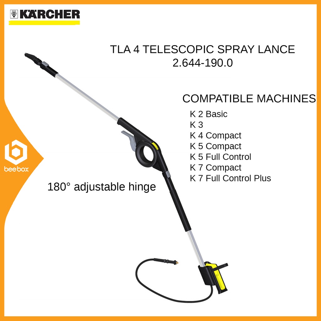 Karcher TLA4 Telescopic Spray Lance for K2 K3 K4 K5 K7 Pressure Washer