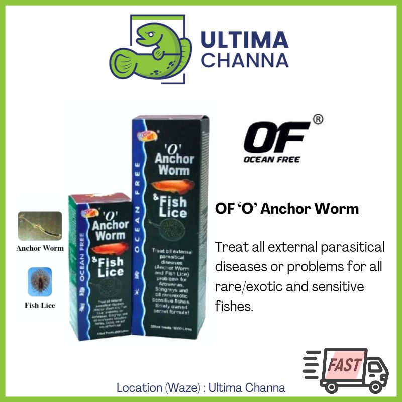Ocean Free Fish Lice & Anchor Worm medicine 125ml for aquarium fish and