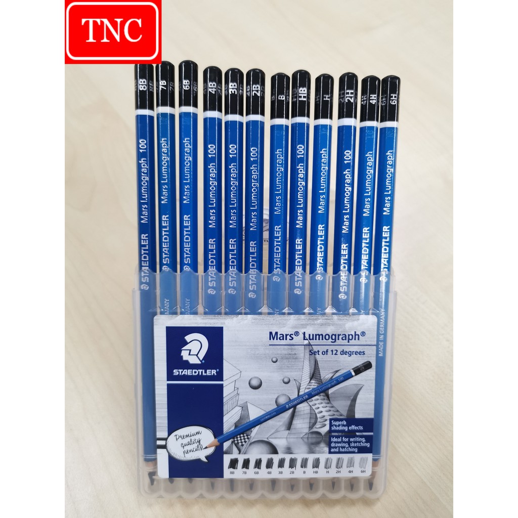 Staedtler Mars Lumograph Pencil Set Shopee Malaysia