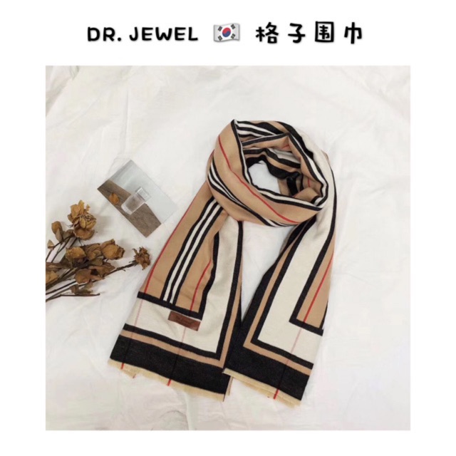 🔥💯 AUTHENTIC🔥 DR. JEWEL PLAID SCARF KOREA 🔥💯正品🔥 韩国 DR. JEWEL格子羊绒围巾