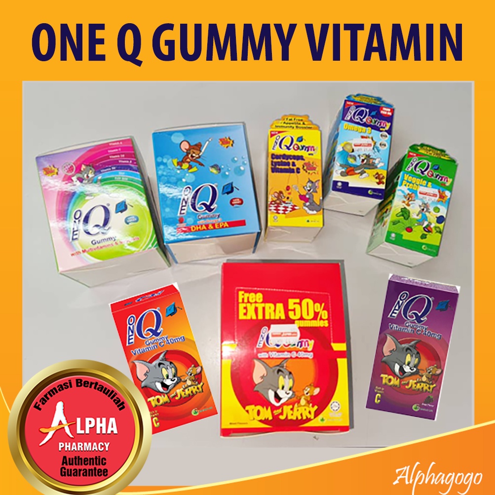 One Q Gummy (Vitamin C / Omega 3 DHA & EPA / Multivitamins & Mineral