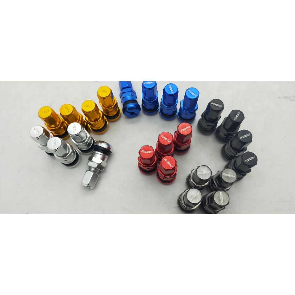Aluminium Rays TV06 Tyre Air Pressure Valve with Cap Tire Air Valve