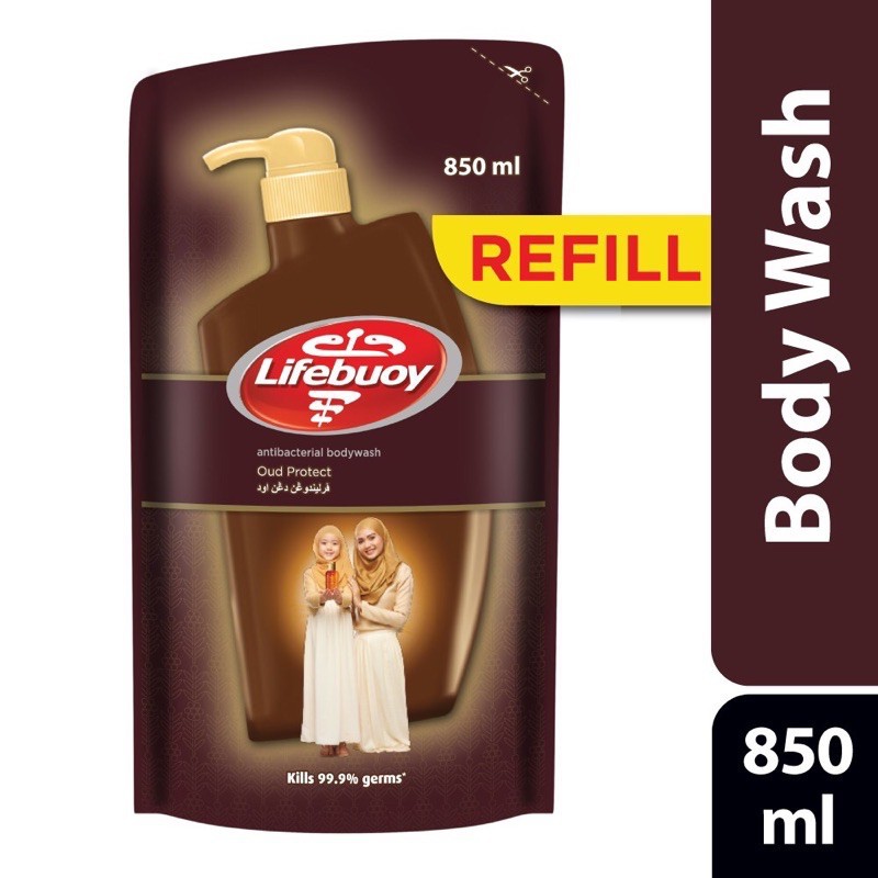 Shower gel Lifebuoy Oud Protect Antibacterial Shower Gel Refill 850ml