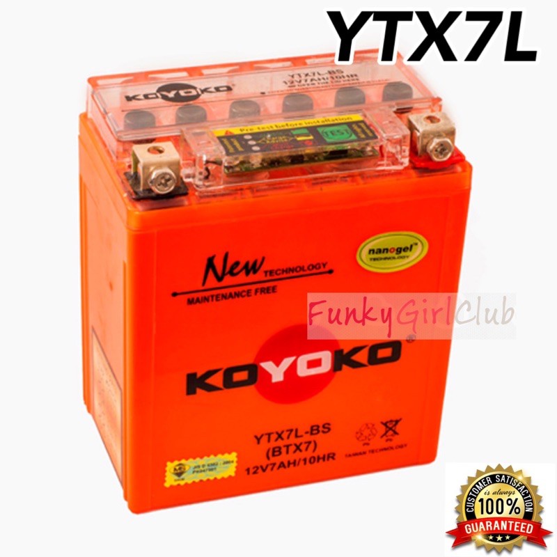 YTX7L KOYOKO GEL BATTERY BENELLI RFS150I KLX150 R25 ZZR250 KLX 150 RFS