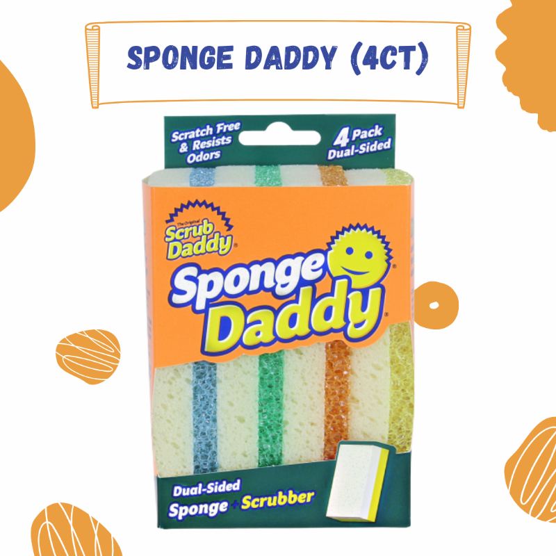 Sponge Daddy Cleaning Sponge 4 pack by Scrub Daddy Shopee Malaysia