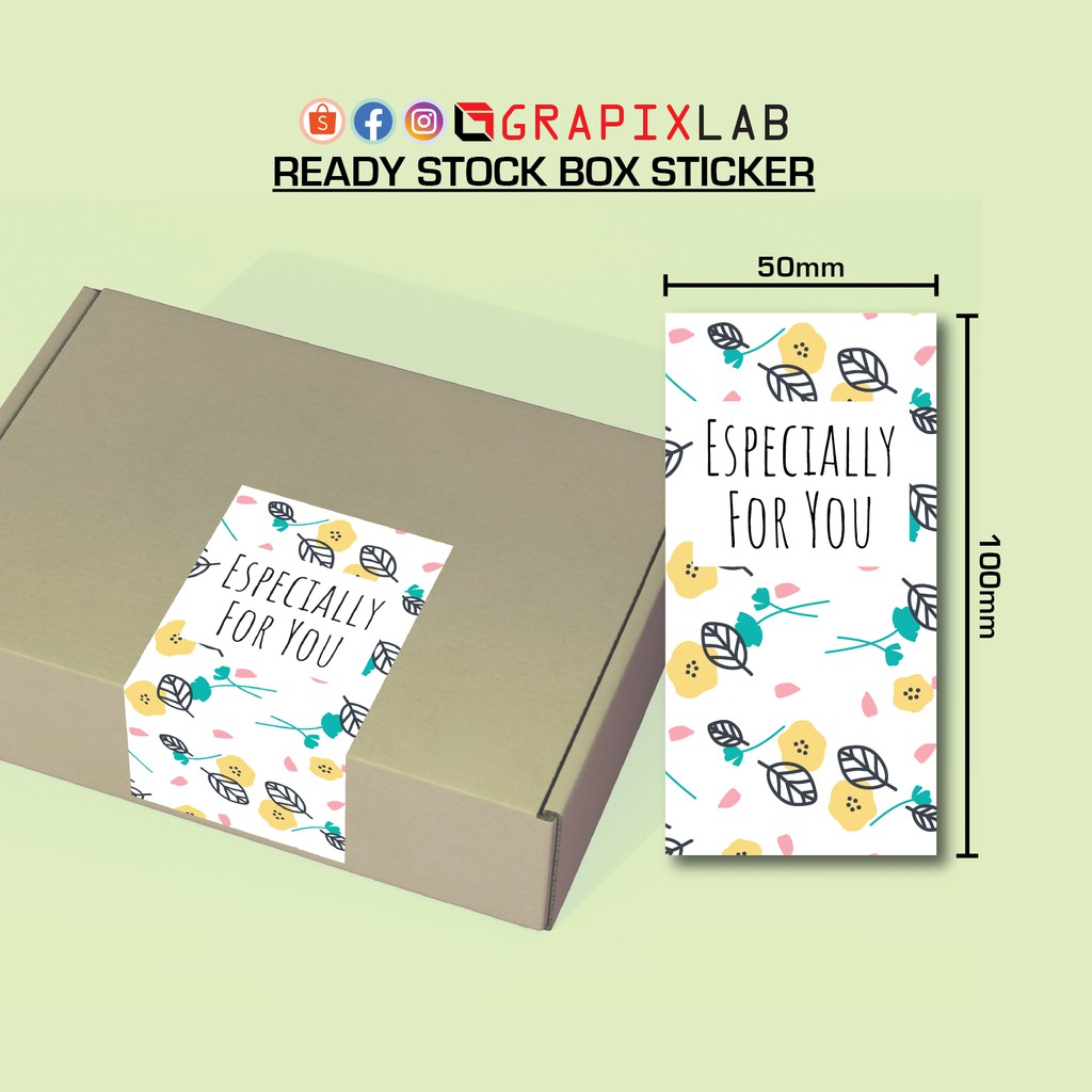 Ready & CUSTOM Box Sticker/ Sticker Kotak/ Labels Packaging/ Sealing Stickers Shopee Malaysia