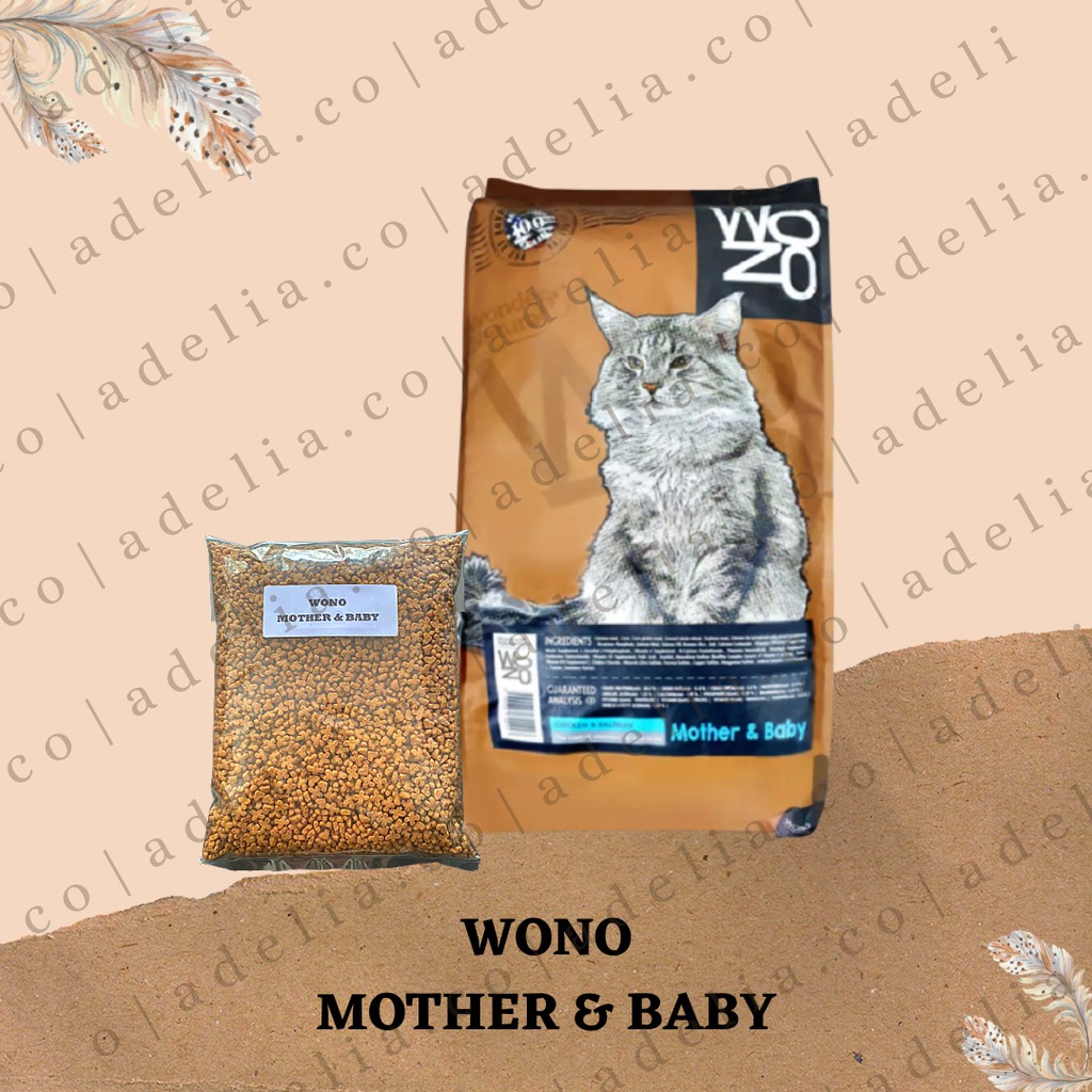 Wono Mother & Baby/Hair & Skin Cat Dry Food Premium 1kg (REPACK