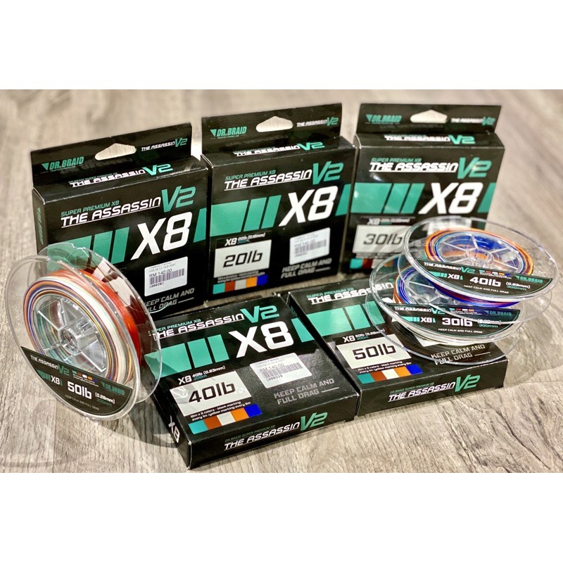 Dr Braid The Assassin V2 (8 Slick) Super Premium Braided Line 15lb 20lb