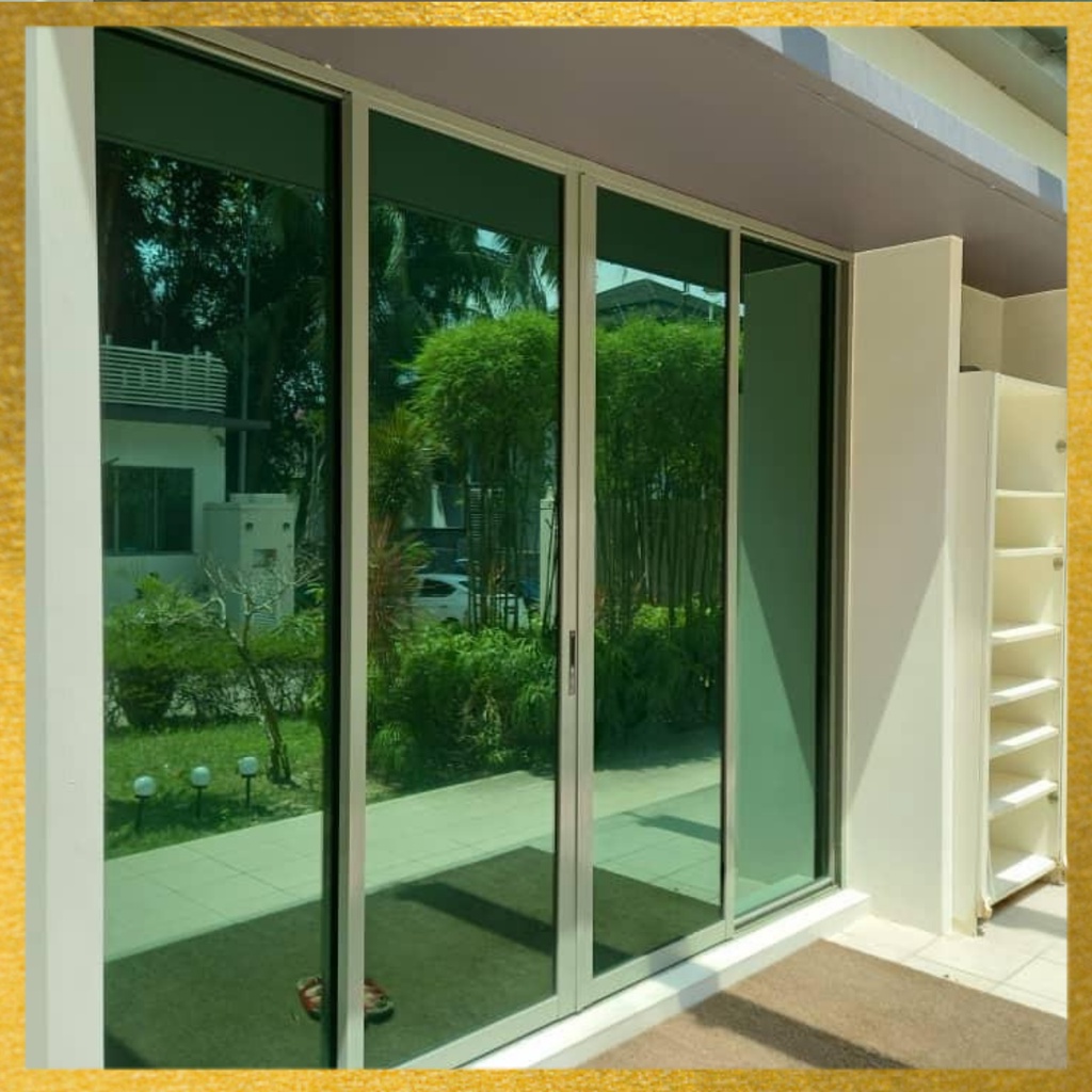 Silver Green Tinted UV House / Tinted Sliding Door / Tinted Hijau Rumah