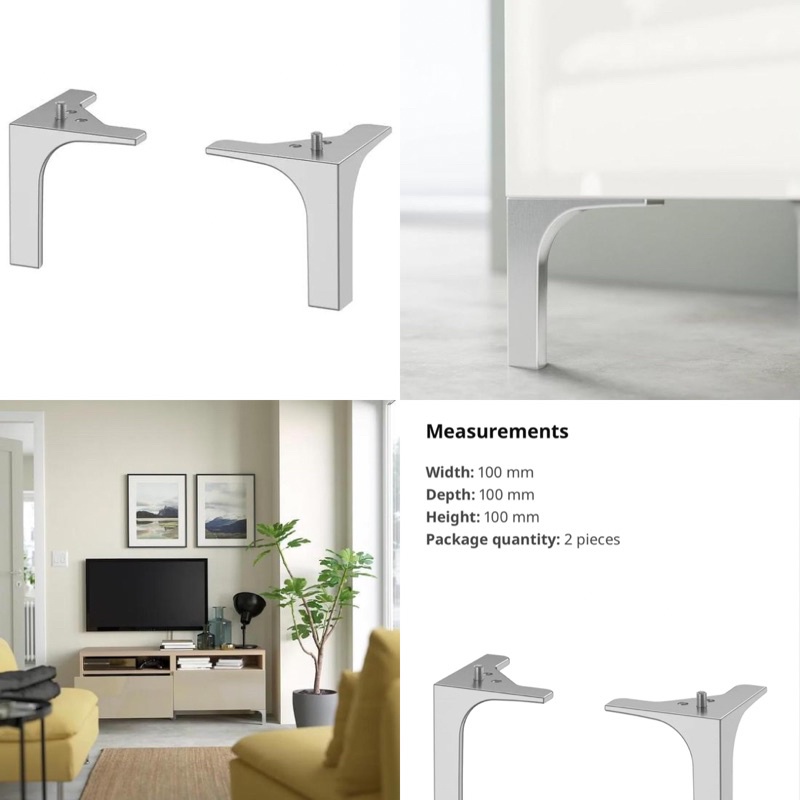 IKEA Besta Leg Legs Stubbarp Mejarp Osarp Gold Brass Nannarp Kabbarp