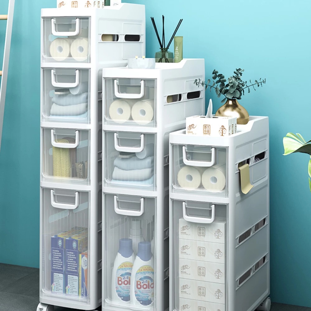 Ready Stock Narrow Slot Bathroom Storage Rack Living Room