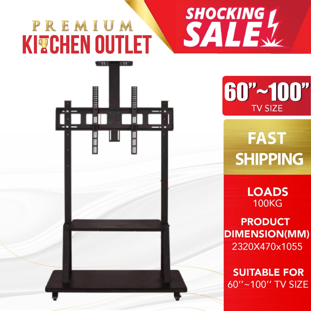 Universal 37''100'' Flat Screen Tv Stand Fixed Mount For Plasma/LCD