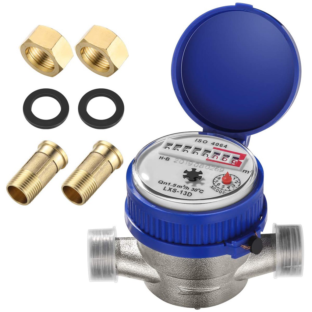 Single jet Water Meter Brass Water Meter Home and Garden Use Flow Water