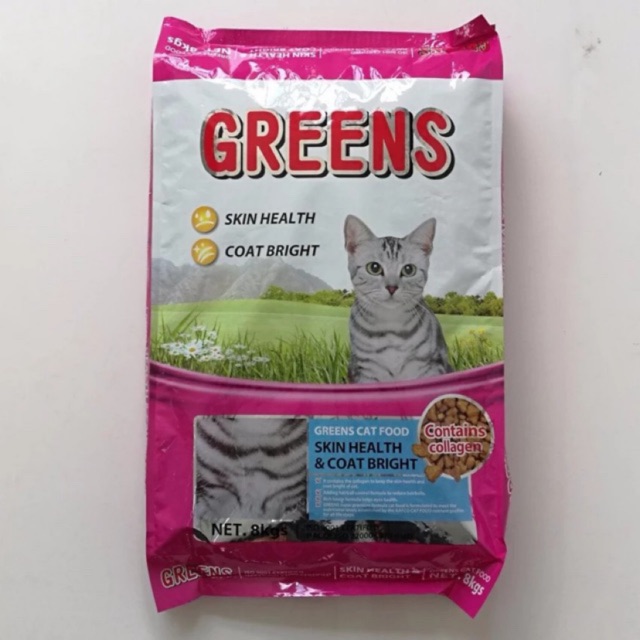(Ready Stock) Greens Cat Food Hair and Skin Coat Repack 1KG Shopee