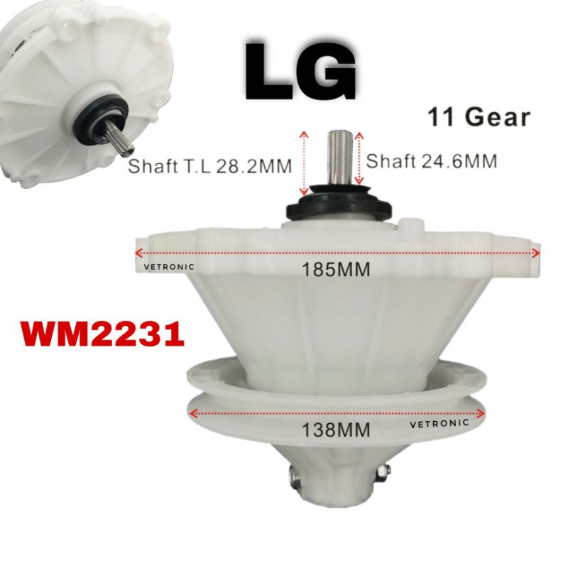 LG WP1000 WP890R Washing Machine Gearbox Gear Box (Semi Auto) Shopee