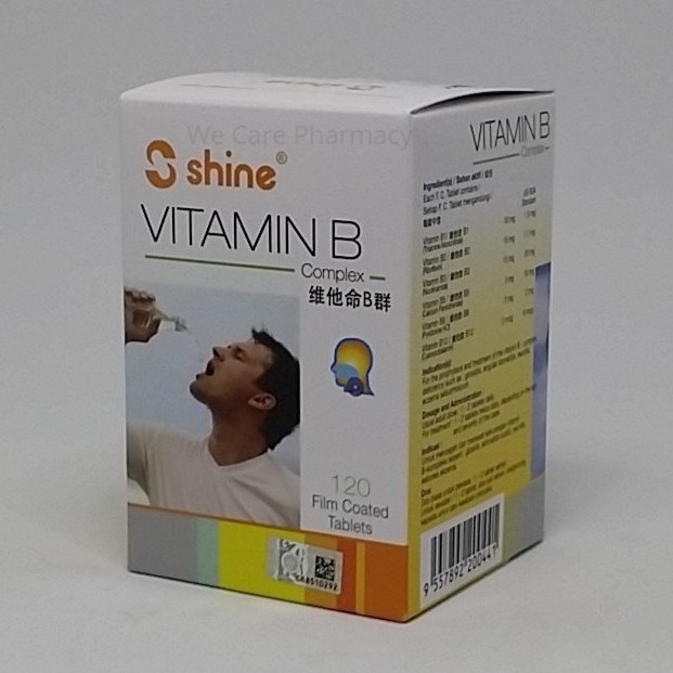 Shine Vitamin B Complex Film Coated Tablets 120's Shopee Malaysia